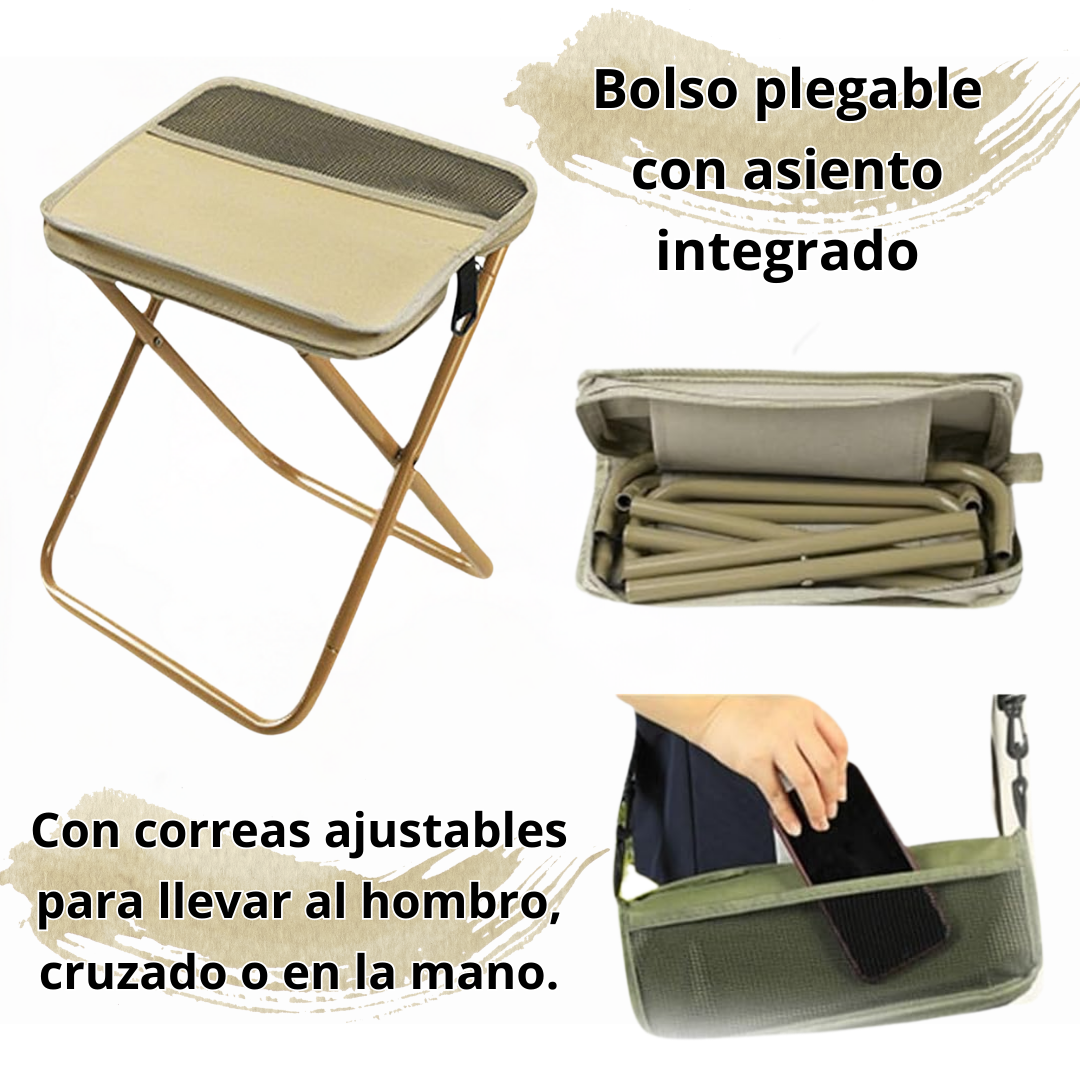 Bolso ligero convertible en silla de descanso