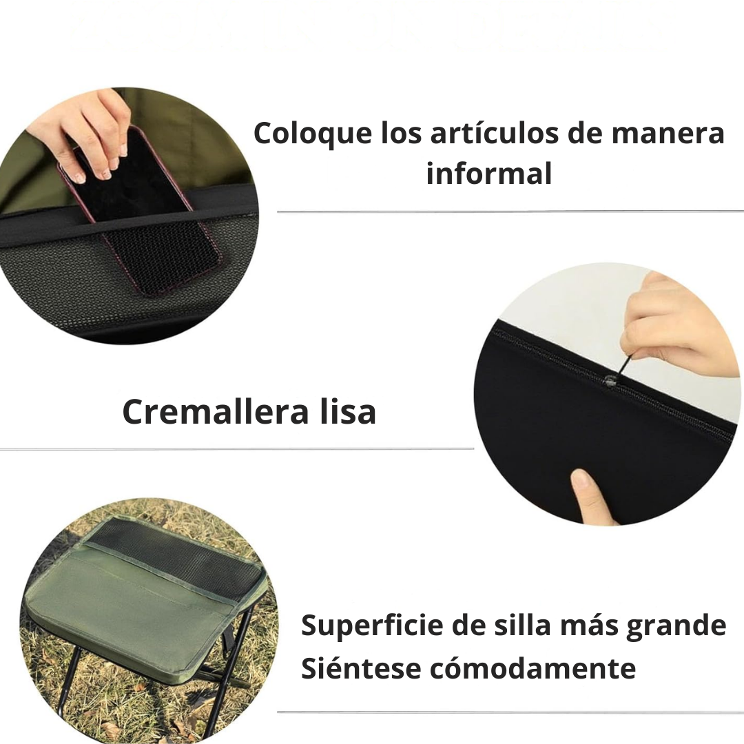 Bolso ligero convertible en silla de descanso