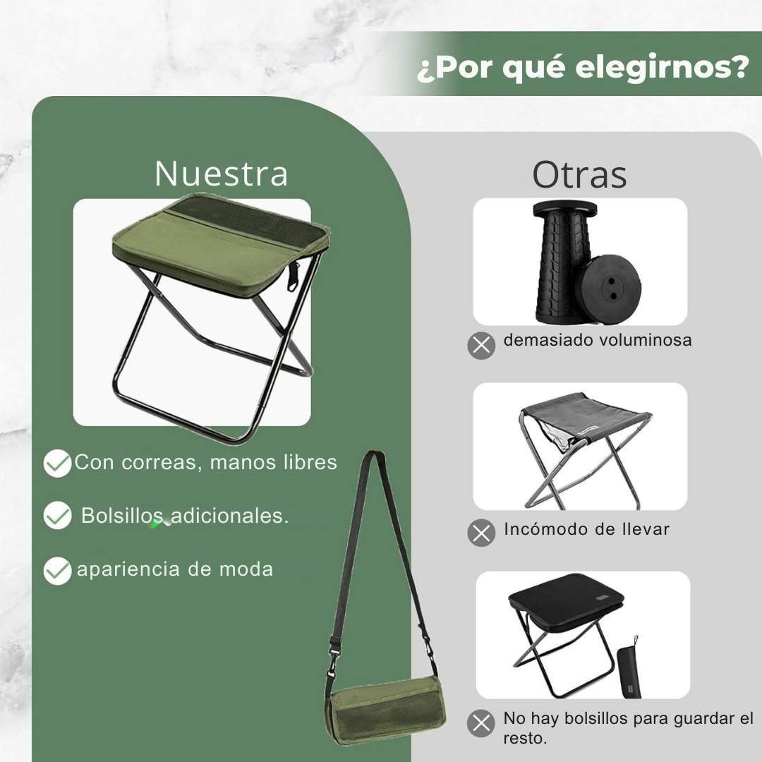 Bolso ligero convertible en silla de descanso
